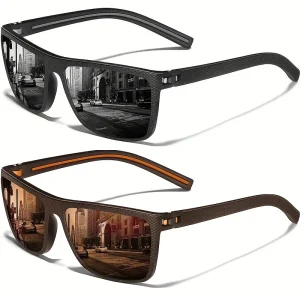 Square Polarized Sunglasses for Men and Women Lightweight Frame Sun Glasses 1
